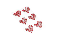 Dżety serduszka 6szt. DS56 czerwone Brewis